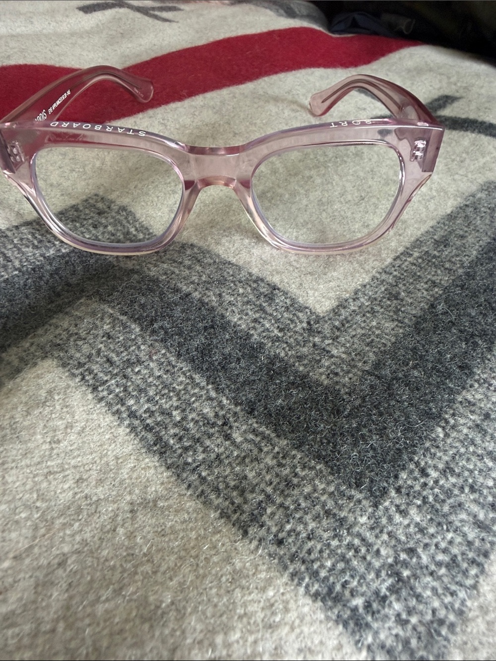 Clear Pink Women's Caddis reading Glasses 150 Strength.